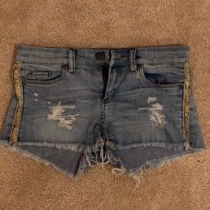 BLANKNYC snakeskin Jean shorts